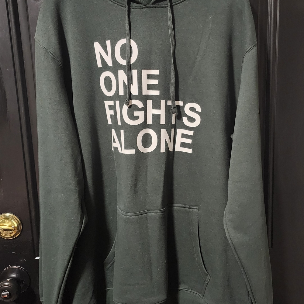Dark Green Hoodie with Motivational Print